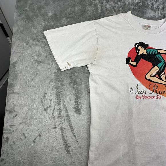 Vintage 1996 Canada Sun Run The Vancouver Sun T-shirt Brightline Sportswear XL - Picture 7 of 8